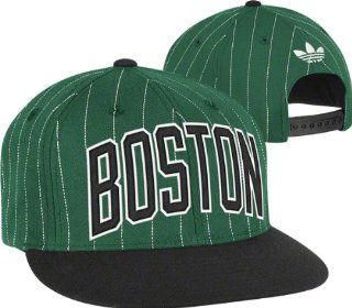 NBA adidas Boston Celtics Green Black Pinstripe Snapback Adjustable Hat  Sports Fan Baseball Caps  Sports & Outdoors