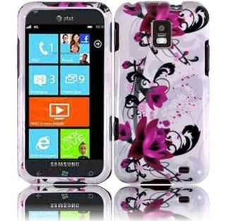 Samsung Focus S i937 Hard Case Cover Purple Lily Cell Phones & Accessories