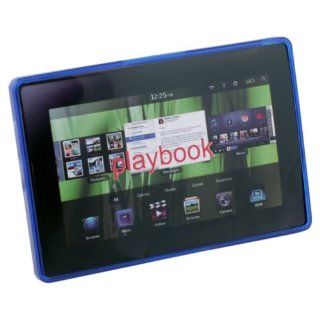Blue TPU Clear Ripple Case For blackberry playbook Cell Phones & Accessories