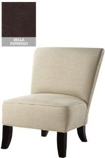 Custom Kenter Slipper Chair   36"hx30"w, Bella Espresso   Living Room Chairs