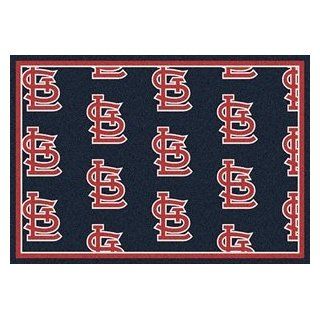 St Louis Cardinals Logo Repeat Rug   Home And Garden Products