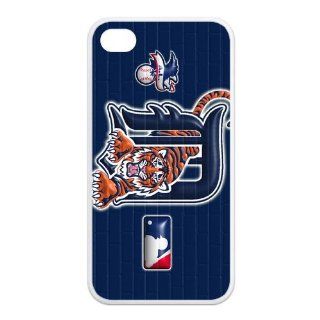 Unique Art MLB Team Detroit Tigers Customized DIY Best Rubber Case Cover for iPhone 4 4s Cell Phones & Accessories