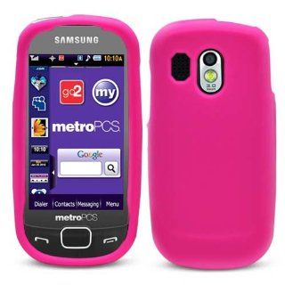 Soft Skin Case Fits Samsung R860 R850 Caliber Hot Pink Skin US Cellular, MetroPCS Cell Phones & Accessories