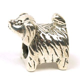 925 Sterling Silver " Shaggy Dog " Charm for Pandora Etc. European Story Charm Bracelets Bead Charms Jewelry
