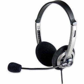 SYBA CL AUD63074 Lightweight Over the Head On the Ear Stereo Headset with Boom Mic. and In line Volume Control Electronics