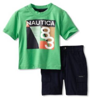 Nautica Baby Boys Infant N8/3 Short Set, Jade, 12 Months Infant And Toddler Shorts Clothing Sets Clothing