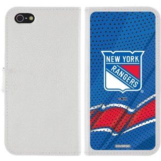 New York Rangers   Home Jersey design on a White iPhone 5 Wallet Folio Case by Coveroo Cell Phones & Accessories