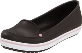 Crocs Women's Crocband Slip On Loafer, Espresso/Bubblegum, 4 M US Loafer Flats Shoes