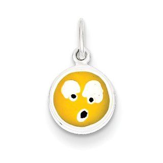 Sterling Silver Enameled Emotion Face Charm, Best Quality Free Gift Box Satisfaction Guaranteed Pendant Necklaces Jewelry