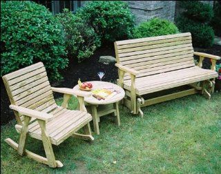 Treated Pine Rollback Glider and Rocker Group  Outdoor And Patio Furniture Sets  Patio, Lawn & Garden