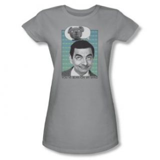 Mr Bean   Womens On My Mind T Shirt In Silver Novelty T Shirts Clothing