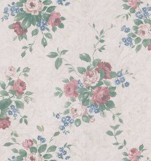 Brewster 974 64549 Mirage Vintage Legacy III Damask Rose Wallpaper, 20.5 Inch by 396 Inch, Cream    