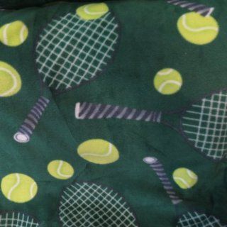 Tennis Balls All Over Licensed Fleece 58 Inch Wide Fabric By the Yard from The Fabric Exchange 