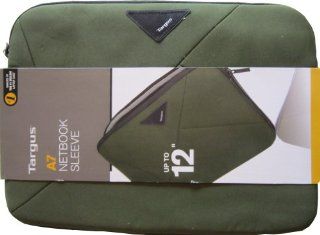A7 Tri Cell Cushion 12" Netbook Laptop Sleeve   Dark Green with Black Trim Computers & Accessories