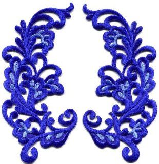 Royal Blue Trim Fringe Retro Boho Granny Chic Applique Iron on Patches New S 979 Best Seller Good Quality From Thailand 