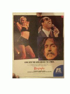 Madonna Frank Zappa Stevie Wonder Trade Ad Poster  Other Products  