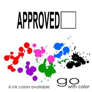 APPROVED Pre inked Office Stamp (#760104 G) (Blue) 