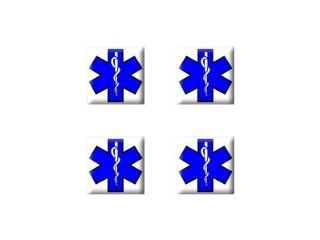 Star Of Life   EMT RN Medical   Set of 4 Badge Stickers Electronics