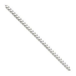 14k Gold White Gold 3.0mm Round Diamond cut Franco Chain 9 Inches Link Bracelets Jewelry