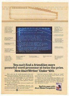 1984 Atari Home Computer AtariWriter Word Processor Print Ad (41698)  