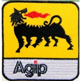 AGIP Logo 2 3/4' wide x 3' tall Oil Petrol Gas Motor Racing Car Jacket Sew Embroidered Iron On Patch Great gift For men and woman by KLB TRADE