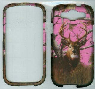 Camoflague Pink Black Deer Faceplate Hard Case Protector for Samsung Galaxy S3 4g Lte Sch s960l Android Smartphone Net 10 and Straight Talk Cell Phones & Accessories