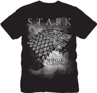 Game of Thrones Winter Is Coming Wolf Slim Fit T Shirt Clothing