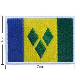 St Vincent Nation Flag Style 1 Embroidered Sew On Applique 
