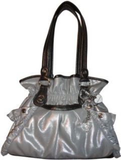 Women's Kathy Van Zeeland Purse Handbag Petite Cherie Belt Shopper Silver Clothing