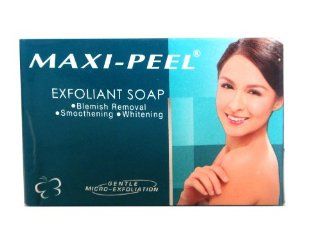 Maxi  Peel Papaya Expoliant Soap Blemish removal Smoothening Whitening 125g Product of the Philippines 
