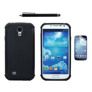 Black Impact Hybrid Rugged Hard & Soft Case Cover for Samsung Galaxy S4 4 SIV i9500 Cell Phones & Accessories