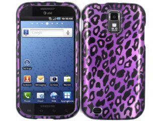 Leopard Purple Crystal 2D Hard Protector for Samsung Galaxy S II 2 Two Hercules SGH T989 Cell Phones & Accessories