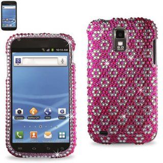 Reiko RKDPC SAMT989 06 Premium Rhinestone Diamond Bedazzled Bling Hard Shell Snap On Protector Case Cover for T Mobile Models and Galaxy S2   1 Pack   Retail Packaging   Multi Cell Phones & Accessories