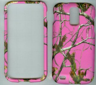 SAMSUNG GALAXY S2 T989 SGH T989 HERCULES (T MOBILE US CELLULAR) HARD RUBBERIZED CASE COVER FACEPLATE PROTECTOR SNAP ON NEW CAMO PINK REAL TREE HUNTER Cell Phones & Accessories