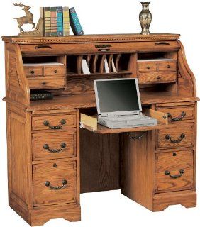 48" Solid Wood Roll Top Desk FHD966   Home Office Desks