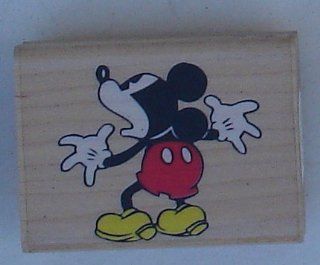 Micket Mouse Hands Out Wood Mounted Rubber Stamp (discontinued) From Rubber Stampede  Other Products  