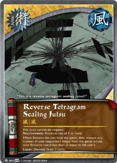 Reverse Tetragram Sealing Jutsu Super Rare J 969 Naruto Shippuden Collectible Card Toys & Games