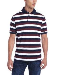 IZOD Men's Short Sleeve Striped Polo at  Mens Clothing store Polo Shirts