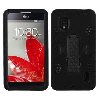 MyBat ALGLS970HPCSYMS001NP Symbiosis Rugged Hybrid Case for LG Optimus G   Retail Packaging   Black Cell Phones & Accessories