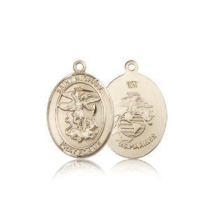 St. Michael / Marines Medals   14kt Gold St. Michael / Marines Medal Jewelry