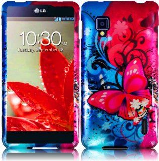 For Sprint LG Optimus G LS970 Design Hard Cover Case Butterfly Bliss Accessory Cell Phones & Accessories