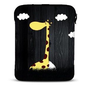NEW Cartoon giraffe Soft Neoprene 9.7" 10" inch Netbook Laptop Sleeve Slip Case Pouch Bag with strap fit for Apple iPad 2/ iPad 3 / the New ipad 4 / Kindle DX/HP TouchPad/Sony Tablet S S1/10.1" Samsung Galaxy Tab/Le Pan TC 970/Coby Kyros MID