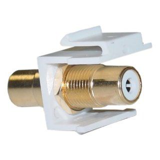 CableWholesale RCA Keystone Insert Female/Female Coupler Cable, White (324 120WW) Computers & Accessories