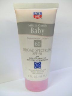 Rite Aid Mild & Gentle Baby Sunscreen Lotion 60 SPF Health & Personal Care