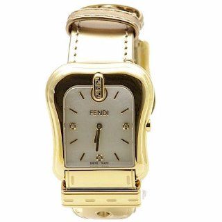 Fendi Women's F380414551D1 Metallic Champagne Leather Analog Watch Watches