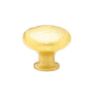Emtek 86037 US4 Satin Brass 1 1/4" Arts & Crafts Brass Round Dimpled Knob   Cabinet And Furniture Knobs  