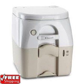 Dometic Portable Toilet 975   5 Gal. W/Hold Downs & MSD Fittings Tan Sports & Outdoors