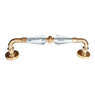 Swarovski Clear Crystal Interior Door Handle, Length11 inches, Gold Finish, 975_GP   Cabinet And Furniture Pulls