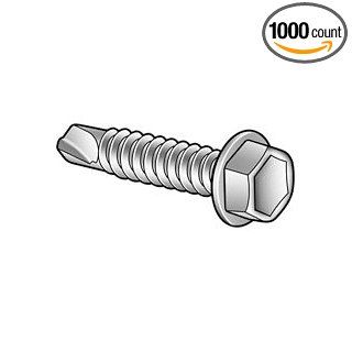1/4 14x3 Pro Sheet Metal Screw Self Drill Unslot Hex Washer Hd #3 pt Steel / Zinc3 Plated, Pack of 1000 Ships FREE in USA
