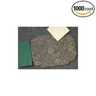 Hoffmaster 901 FD25 Fashion Casual Classic Paisleys Hunter Paisley Printed Placemat 9.75 x 14 inch, Victorian Die Cut    1000 per case.